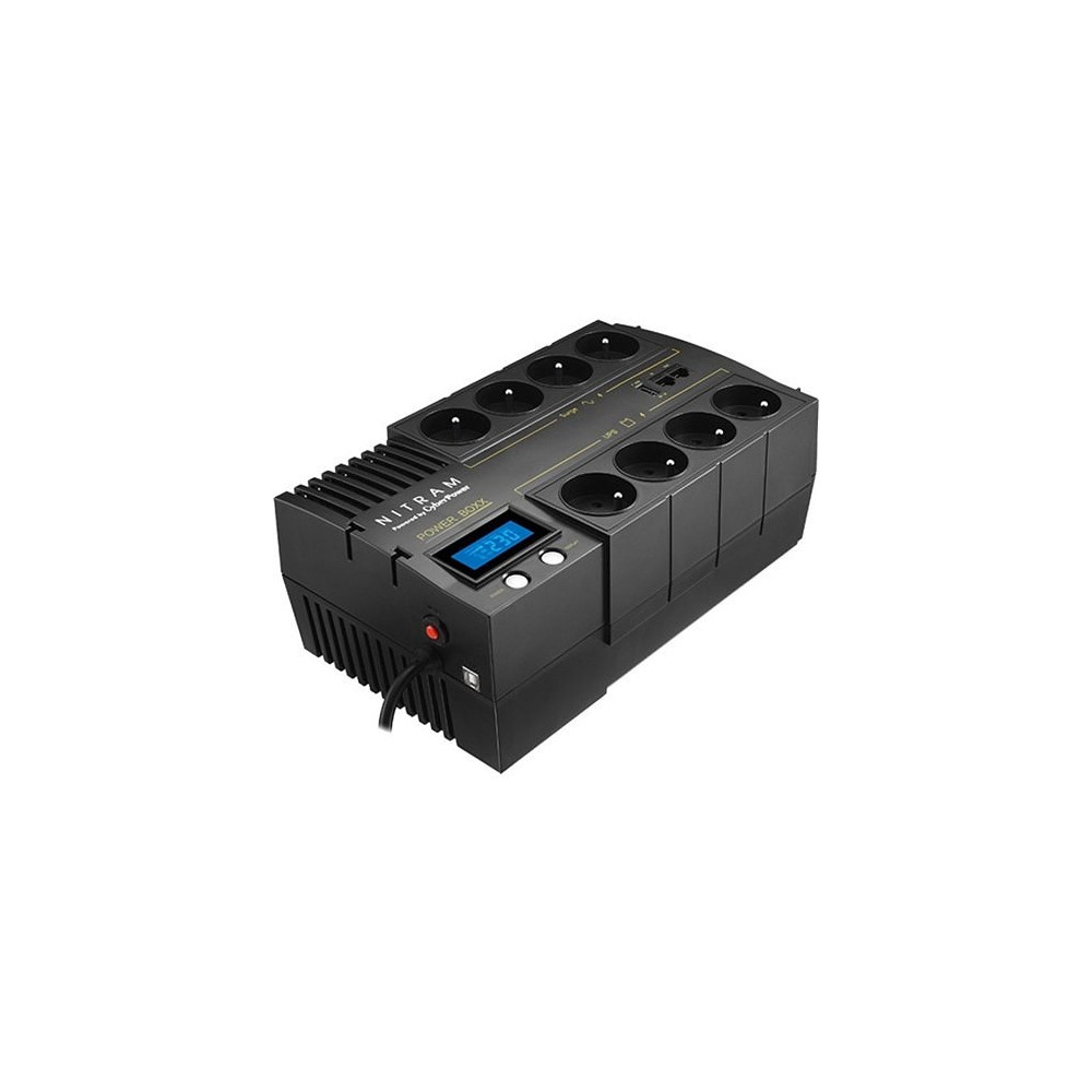 Onduleur NITRAM Power Box 700VA Monophasé Line Interactif - PB700LCD