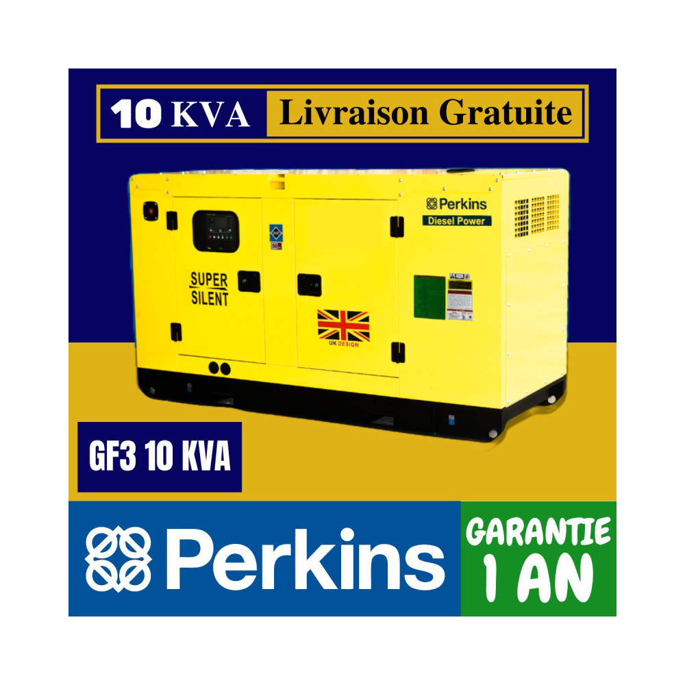 Groupe électrogène 10 KVA Triphasé Perkins GF3