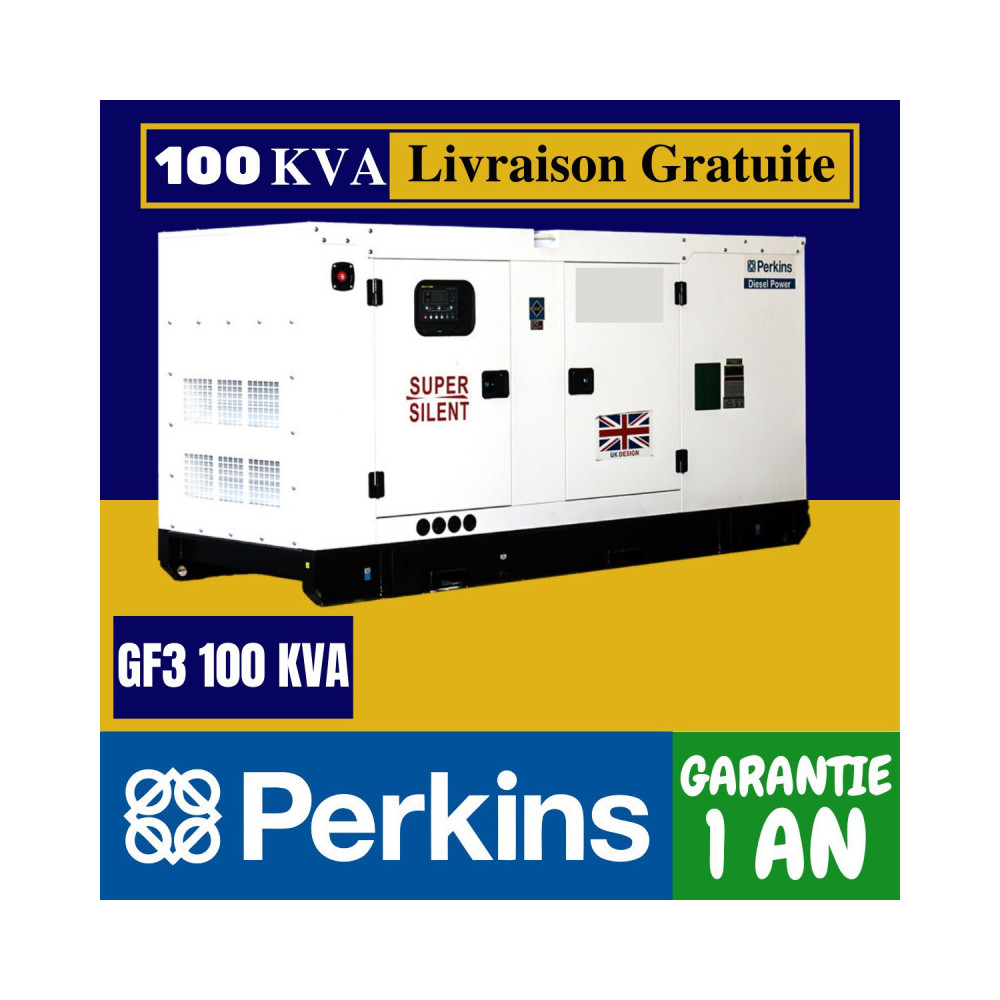 Groupe électrogène 100 KVA Triphasé - Perkins GF3